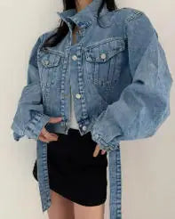 Chaqueta vaquera desgastada