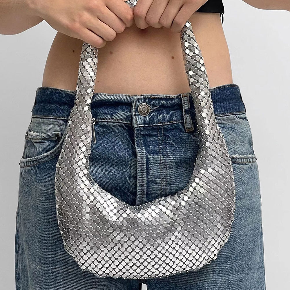 Bolso de diamantes de imitación Lara Hobo