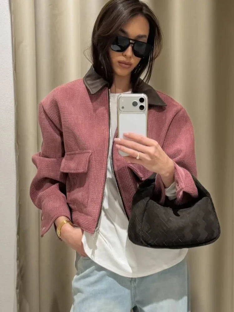 Chaqueta de calle suave con cremallera