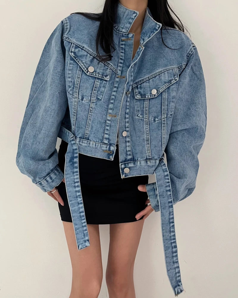 Chaqueta vaquera desgastada
