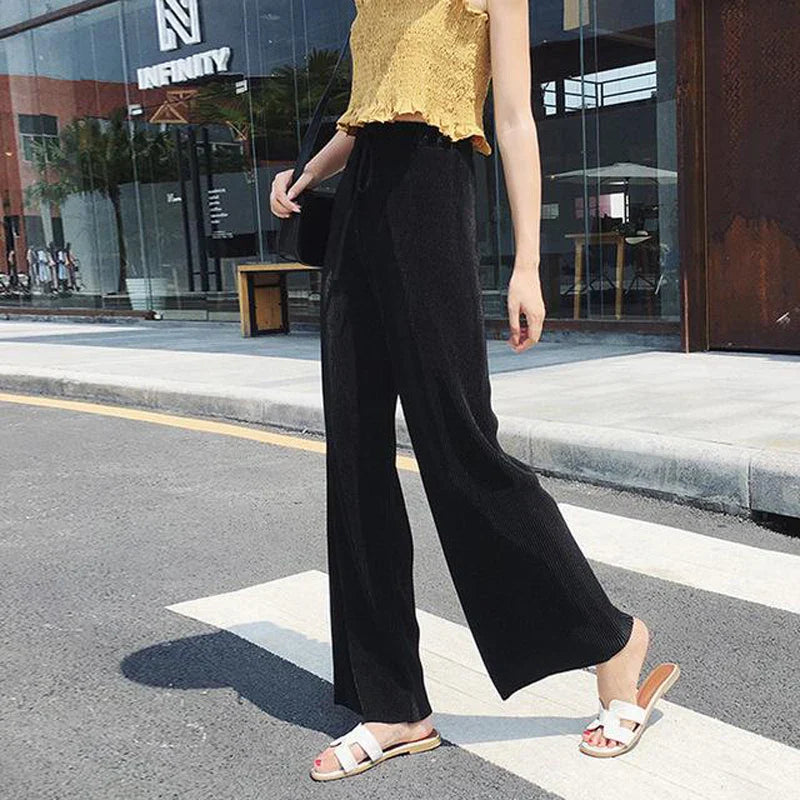 Pantalones de pierna ancha de verano