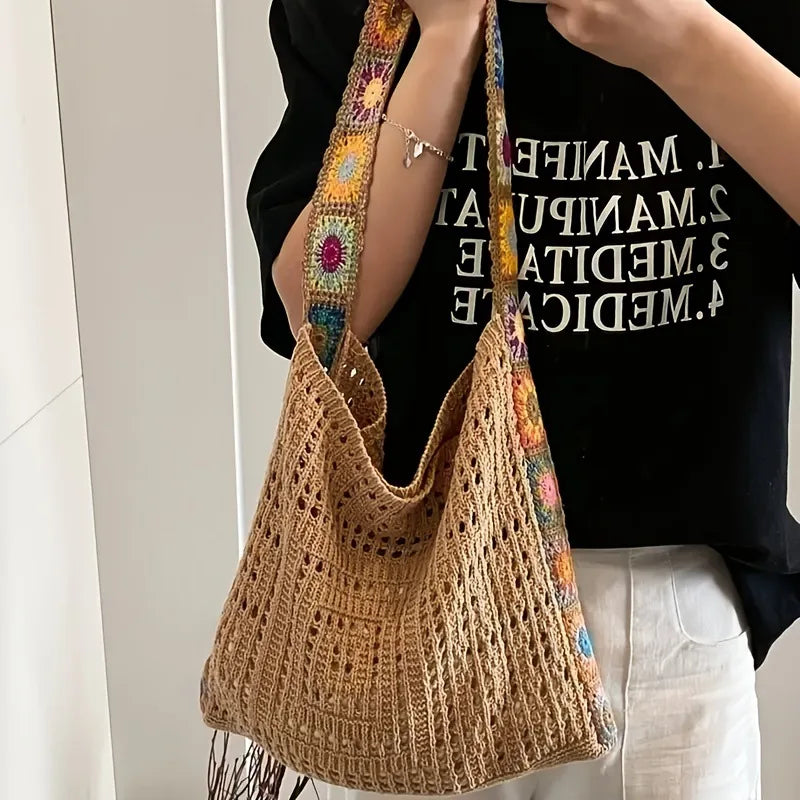 Bolso de ganchillo boho para mujer