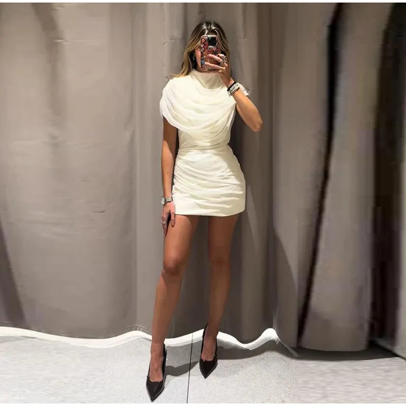 Vestido ajustado de patchwork para mujer