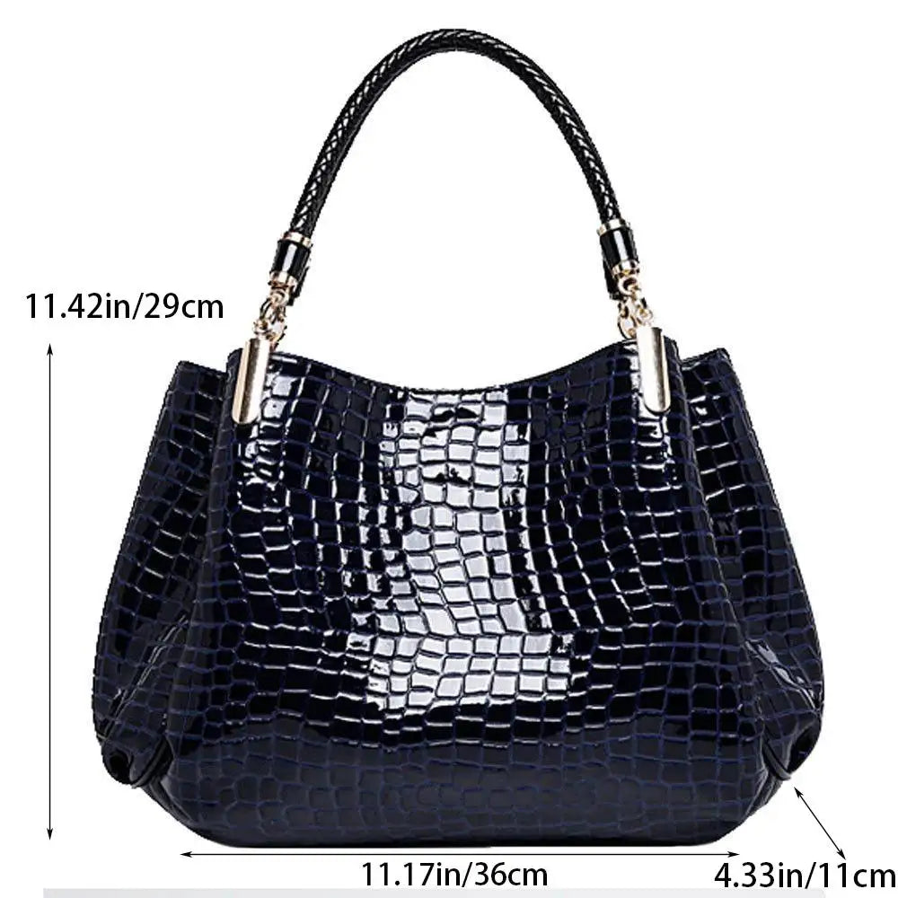 Bolso de mano con estampado de cocodrilo