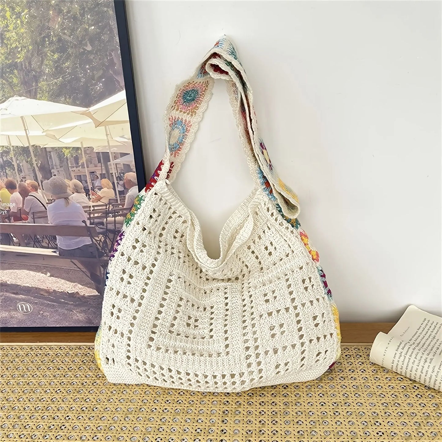 Bolso de ganchillo boho para mujer