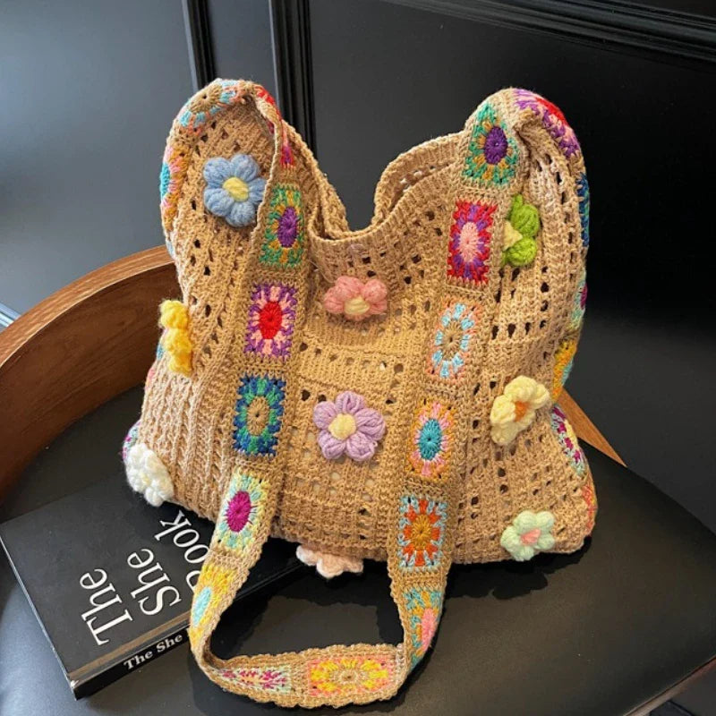 Bolso de ganchillo boho para mujer