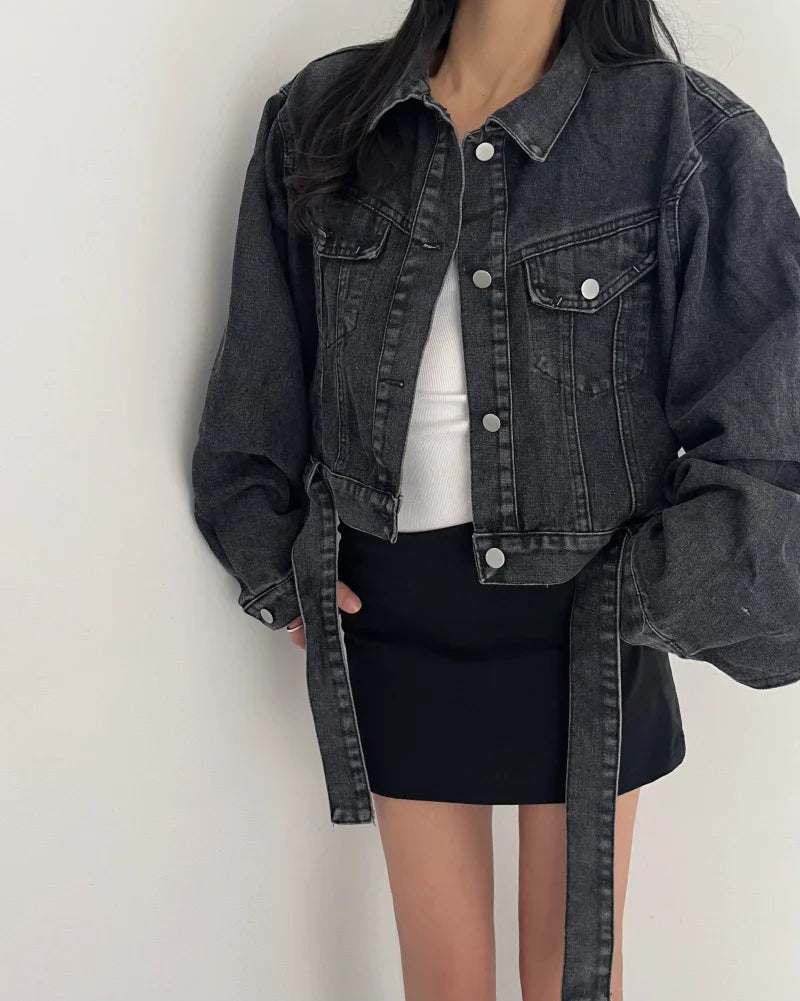 Chaqueta vaquera desgastada