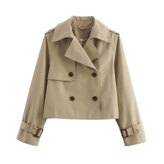 Chaqueta corta vintage de doble pecho