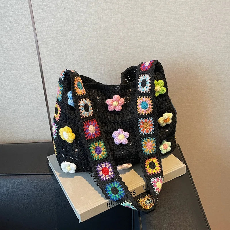 Bolso de ganchillo boho para mujer