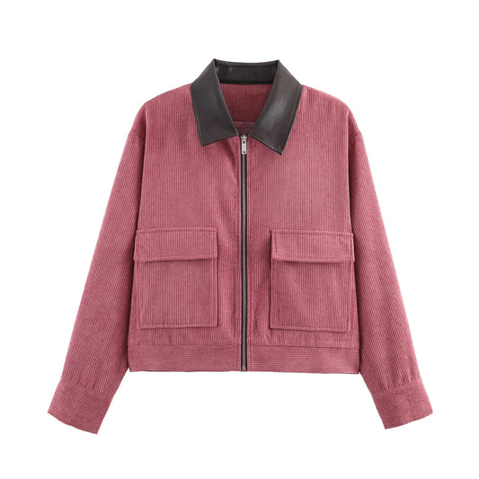 Chaqueta de calle suave con cremallera
