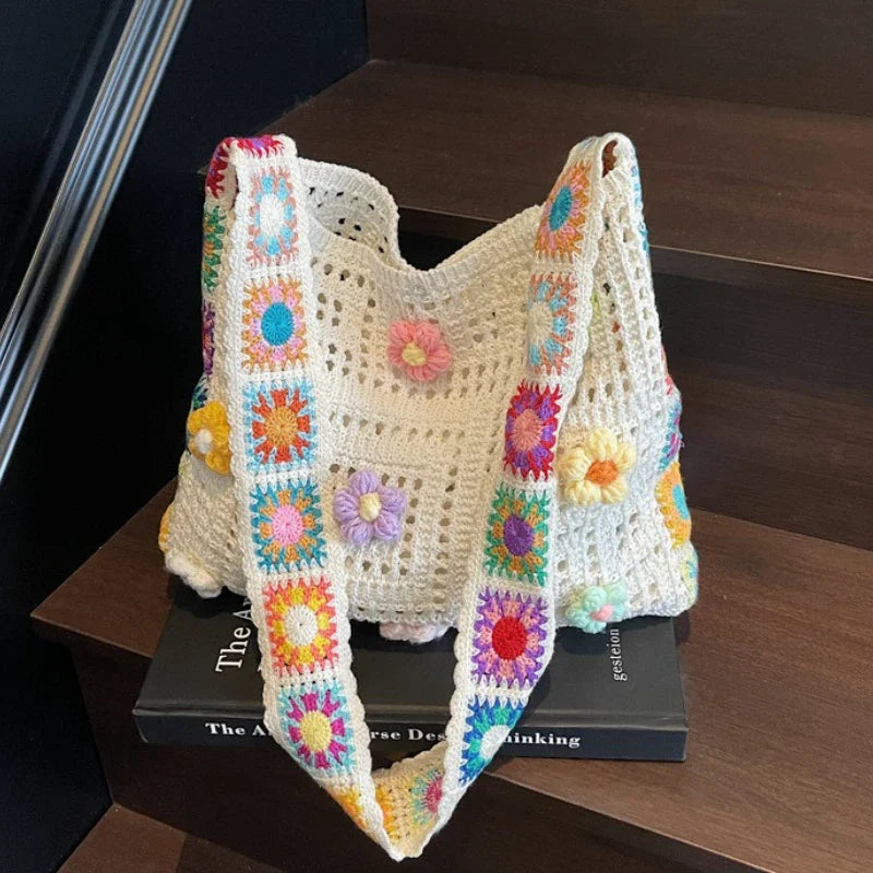 Bolso de ganchillo boho para mujer