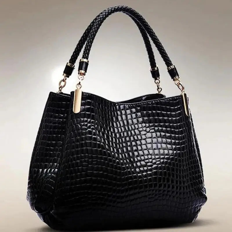 Bolso de mano con estampado de cocodrilo