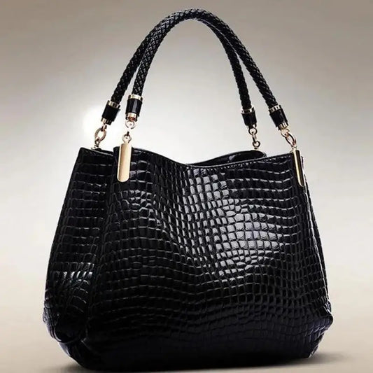 Bolso de mano con estampado de cocodrilo