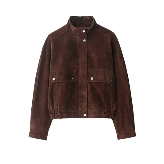 Chaqueta de otoño con bolsillo grande de gran tamaño