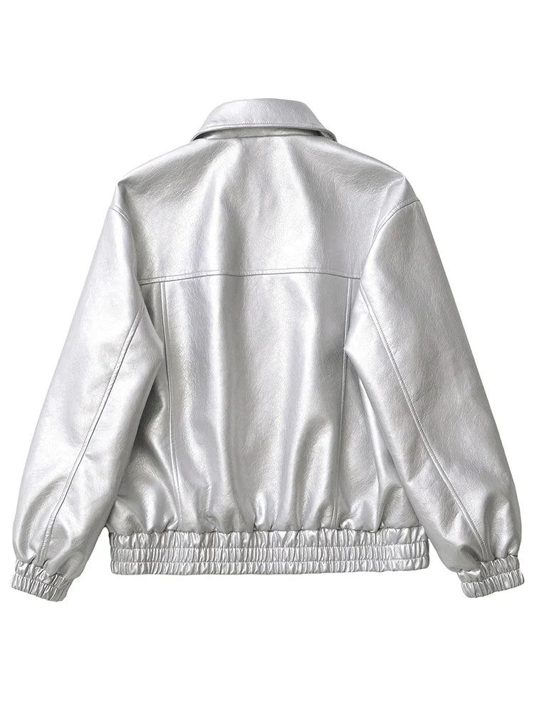 Chaqueta de piel sintética Retro Moto