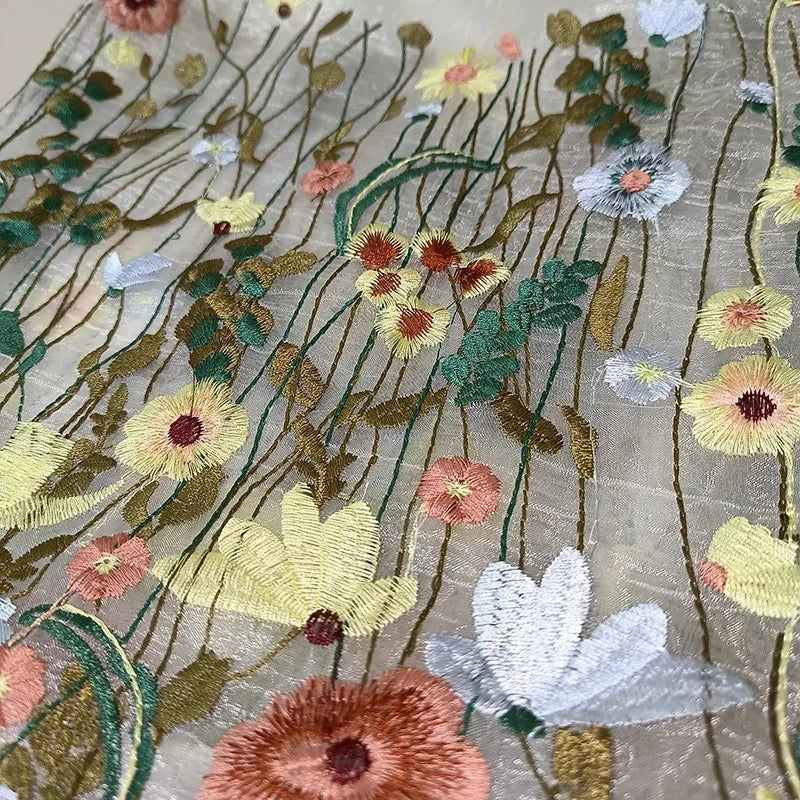 Bolso de hombro de flores de encaje bordado