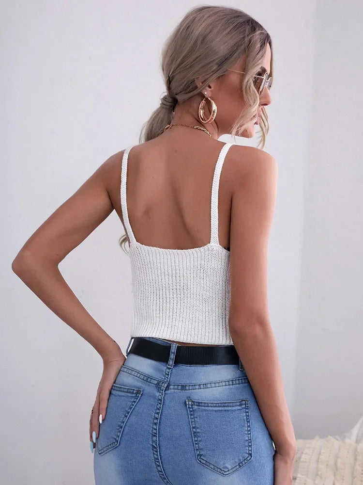 Camisole de punto irregular para mujer