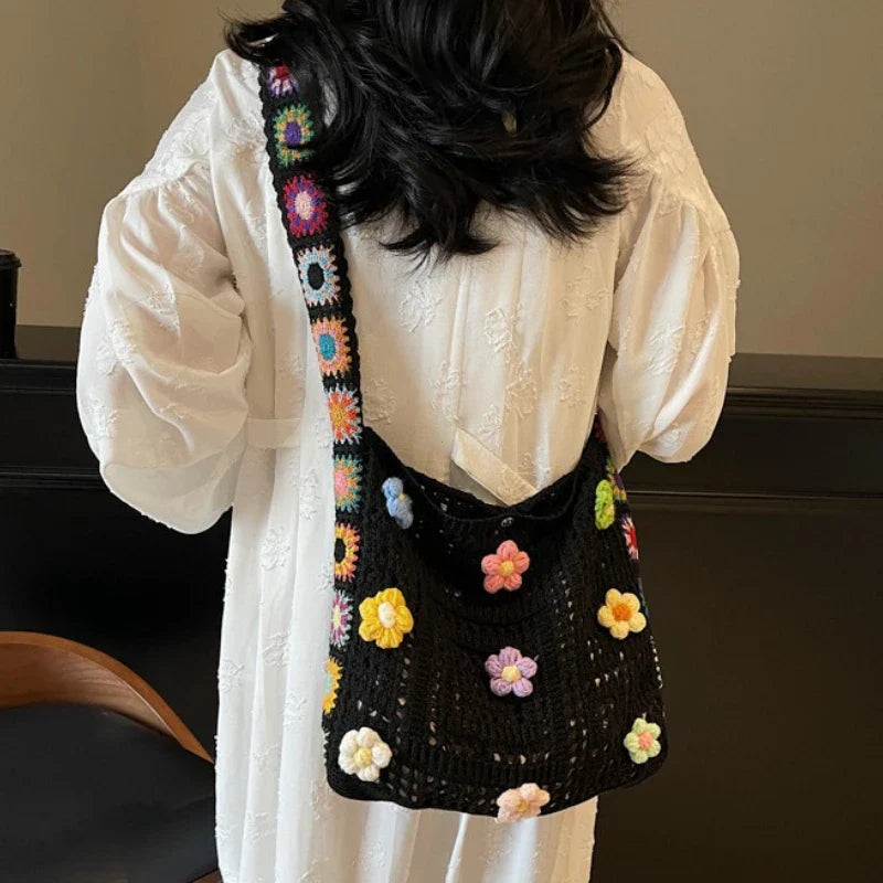 Bolso de ganchillo boho para mujer