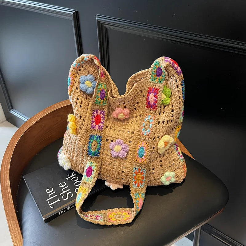 Bolso de ganchillo boho para mujer