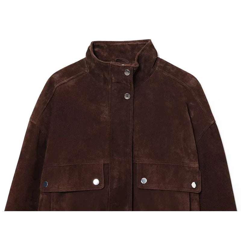 Chaqueta de otoño con bolsillo grande de gran tamaño
