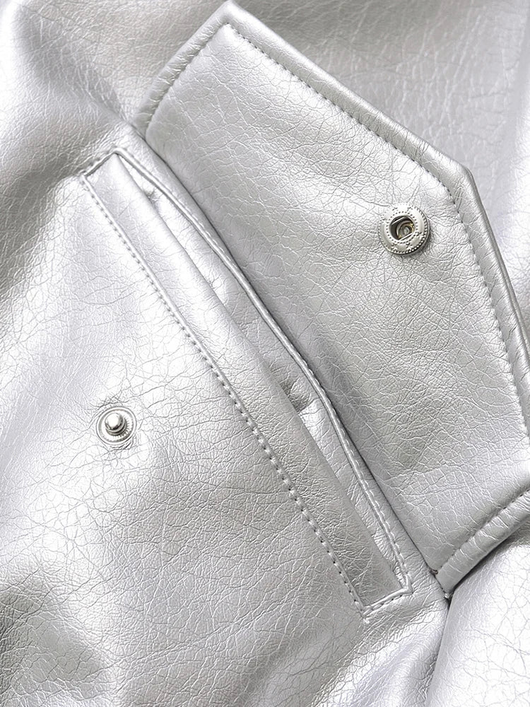 Chaqueta de piel sintética Retro Moto