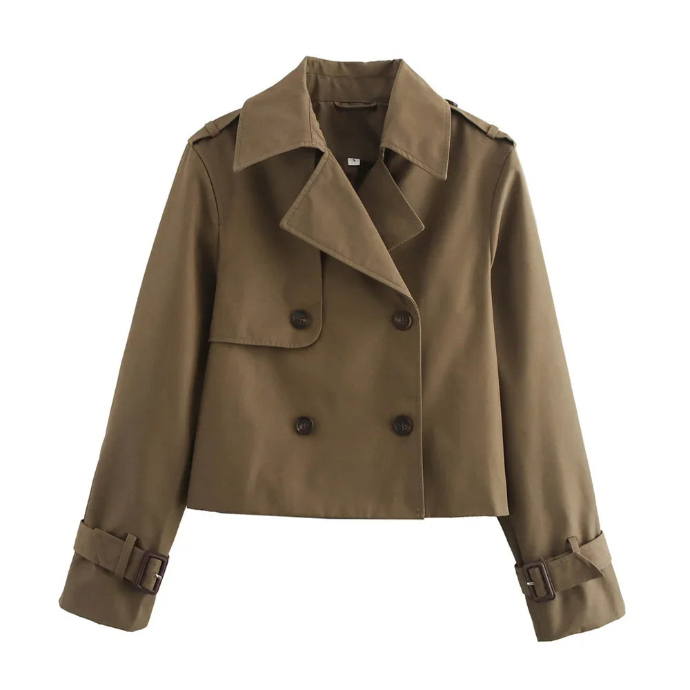 Chaqueta corta vintage de doble pecho