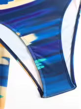 Conjunto de Bikini de 3 Piezas con Estampado para Mujer