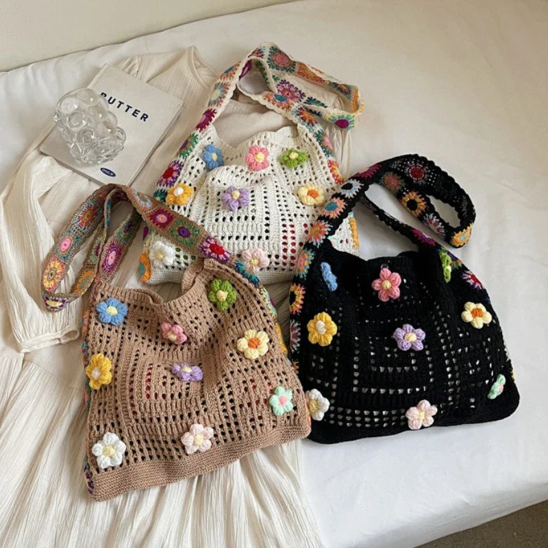 Bolso de ganchillo boho para mujer