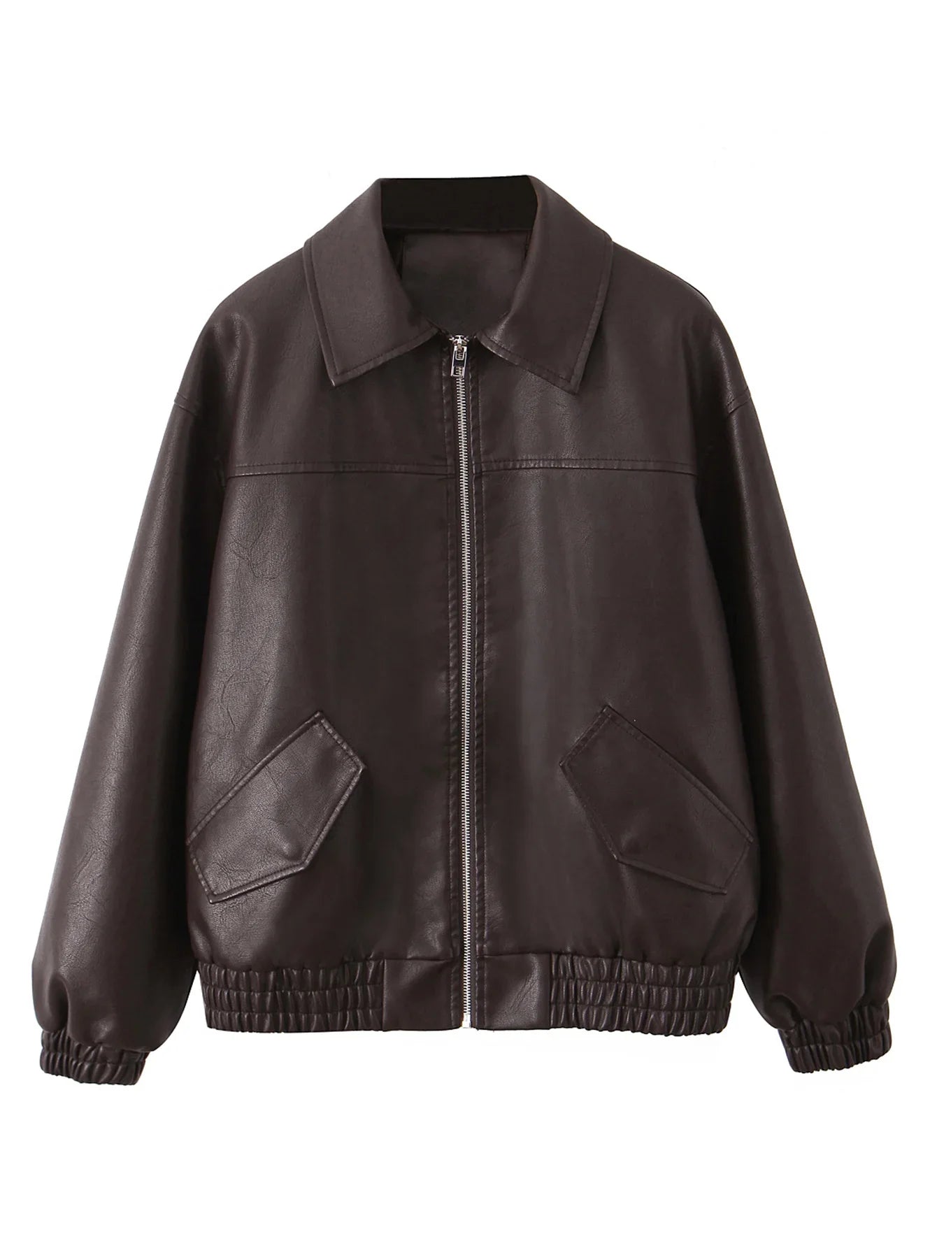 Chaqueta de piel sintética Retro Moto